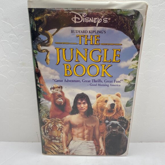 Vintage 1994 Disney's Rudyard Kipling's The Jungle Book VHS Tape Clamshell CAse - Picture 1 of 9